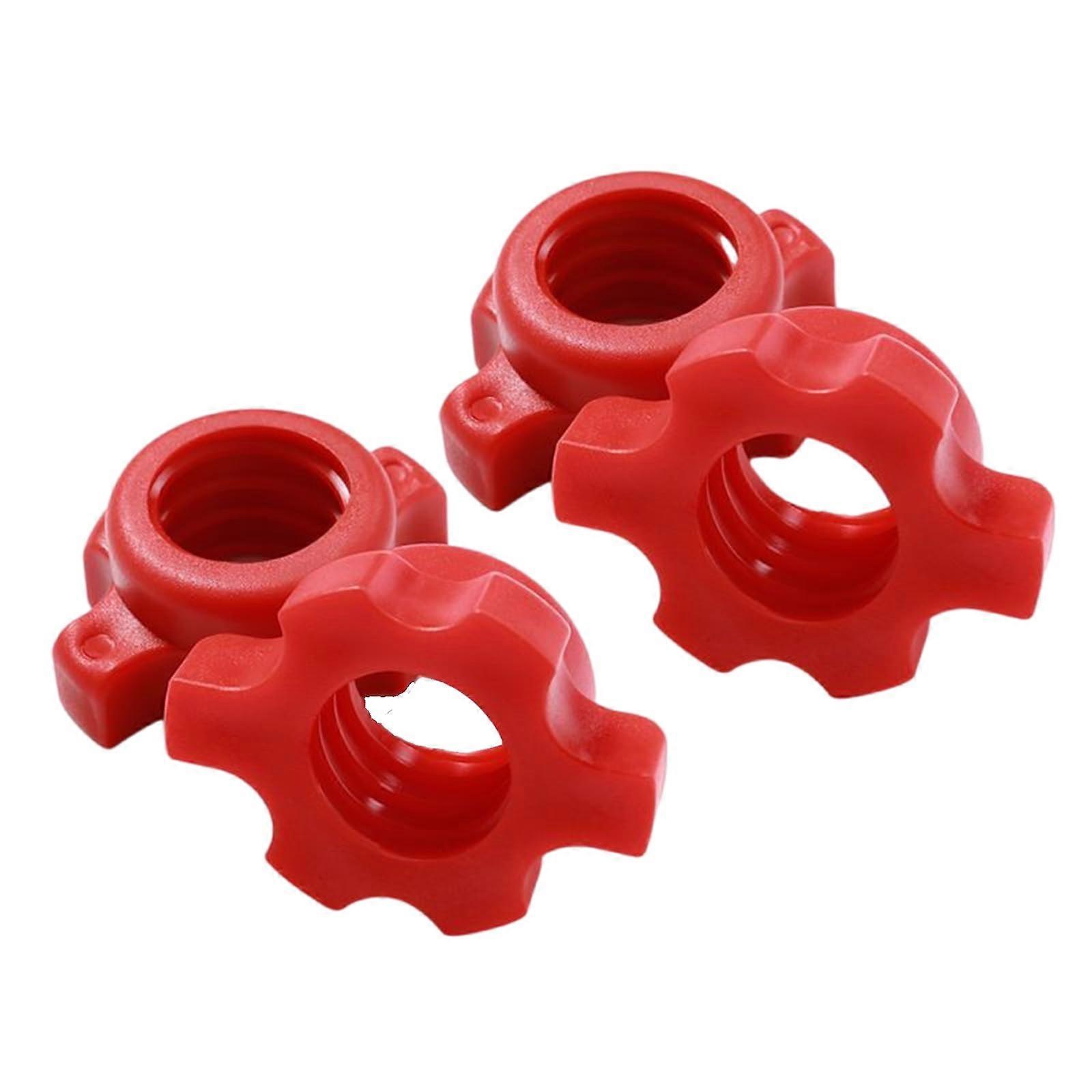 4Pcs Hexagonal PVC Dumbbell Spinlock Collars with Nonslip Secure Grip and Quick Lock Design