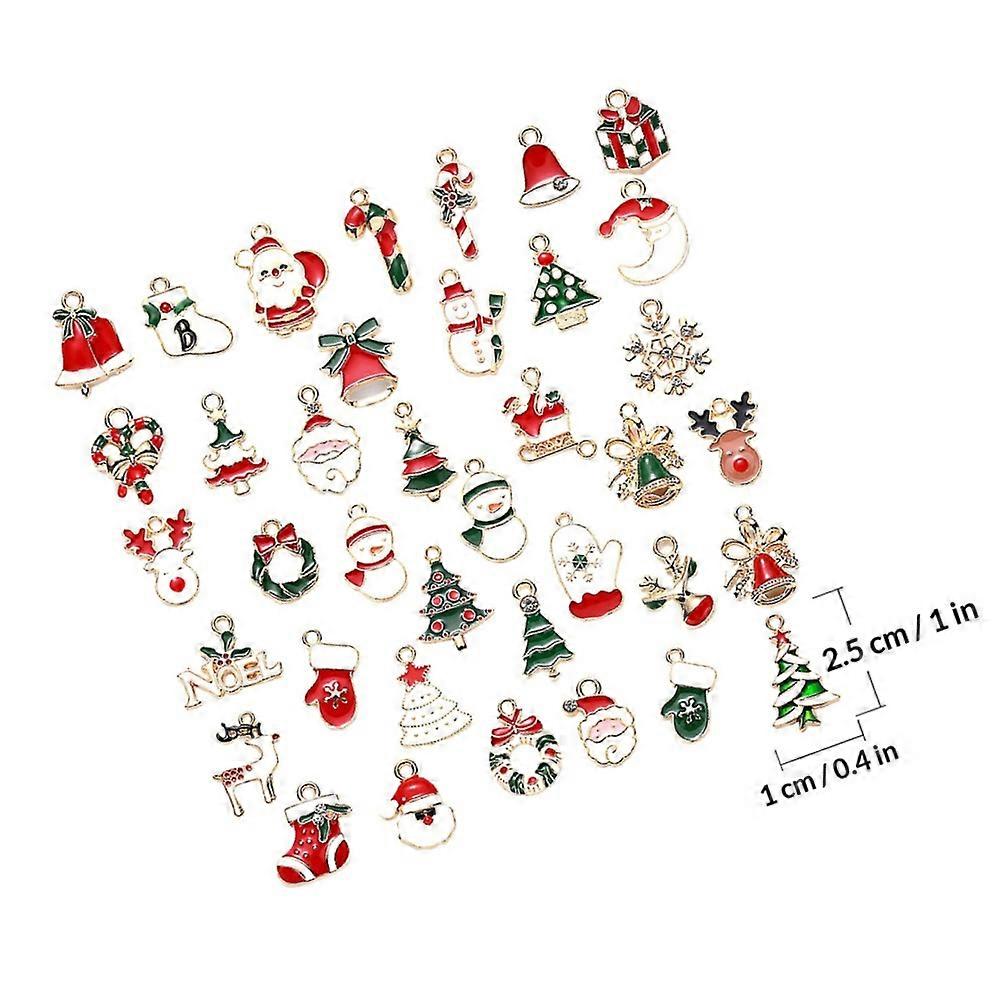 Alloy Pendants DIY Decoration Accessory for Christmas 38Pcs Assorted