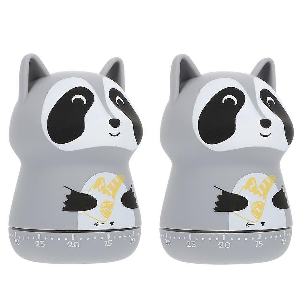 Household Timers Cartoon Timer For Kitchen 5.8X5.8X9CM 2Pack