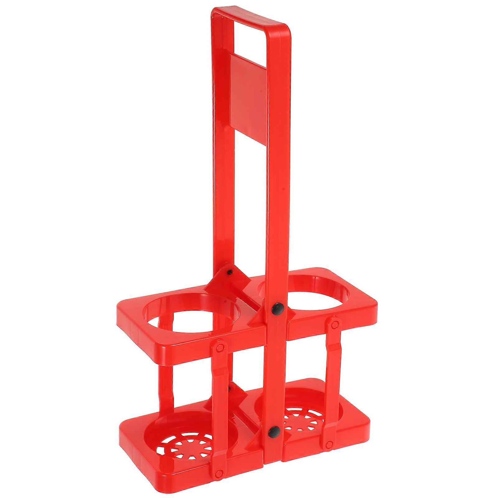 Portable Beer Tote Basket Bottle Holder For Home Use Red Rectangular Classic Design 1Pcs