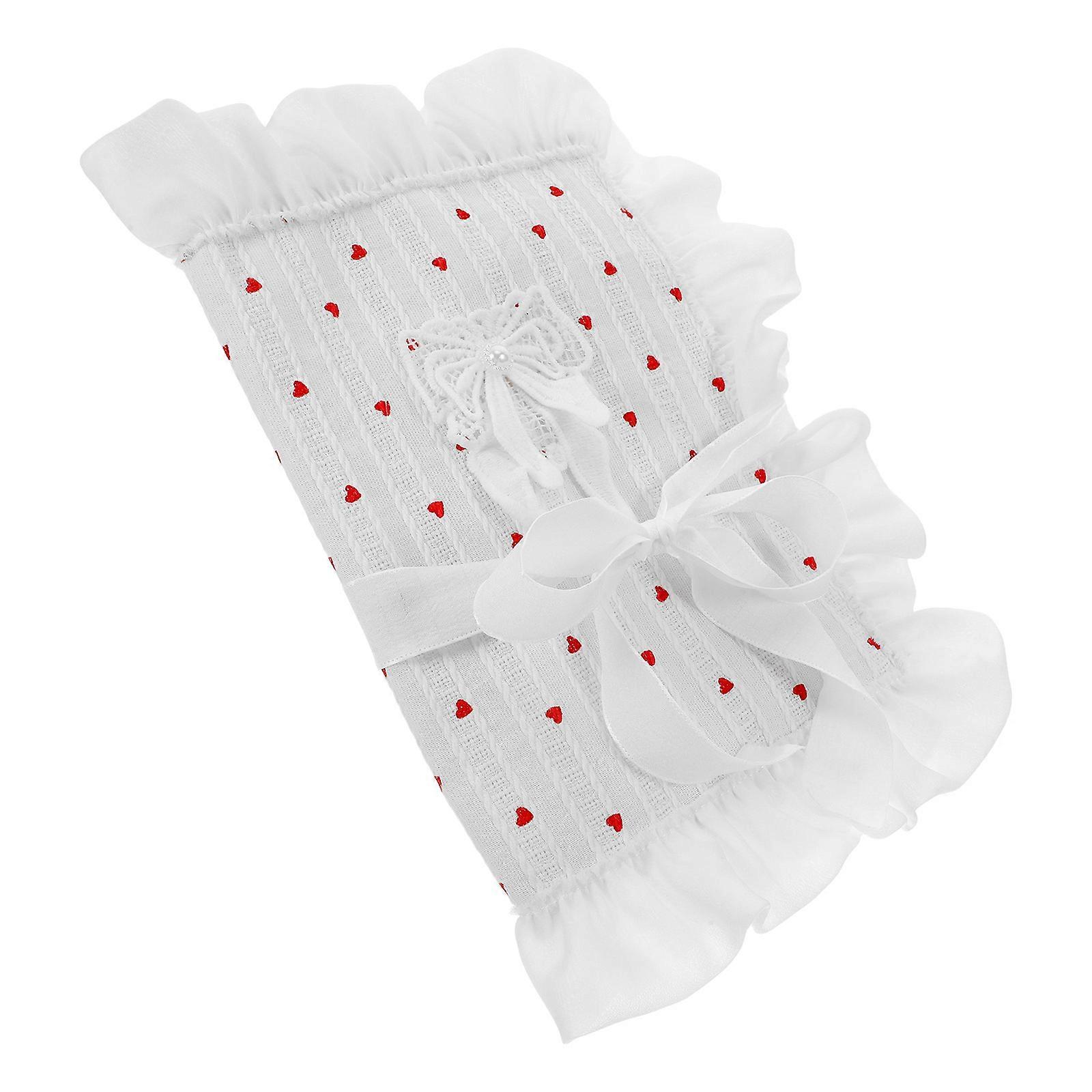 Book Cover Sleeve Cloth with Bow Lace for Notebook 2Pcs Practical Protector