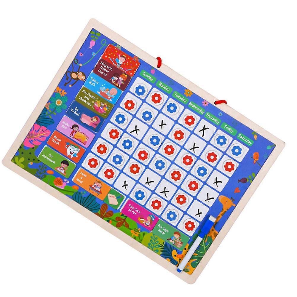 Kids Schedule Board Appointment Reminder Planner for 2Sets Child Use