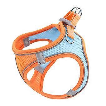 Reflective Pet Harness and Leash Set for Cats and Dogs  Breathable Orange Vest for Outdoor Walking