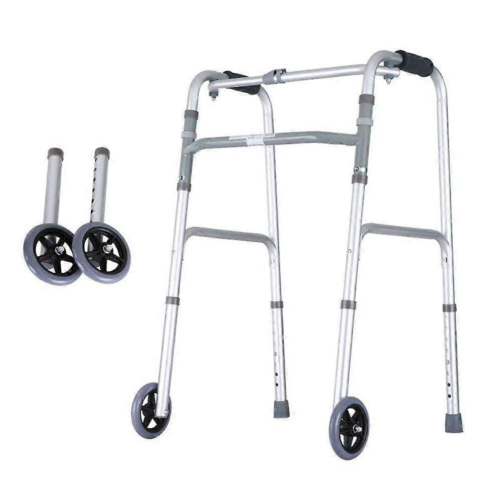 Height Adjustable Mobility Walker with Ergonomic Armrest Support for Elderly and Disabled in White