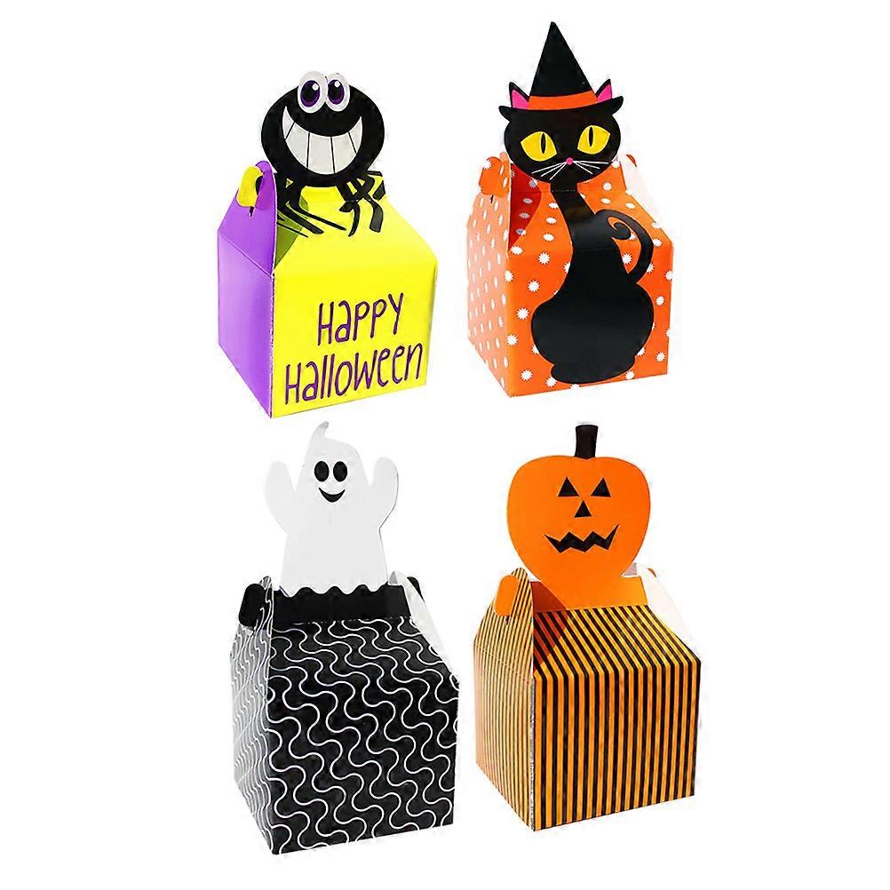 Halloween Candy Box Storage Creative 24Pcs Cartoon Pattern Boxes for Party