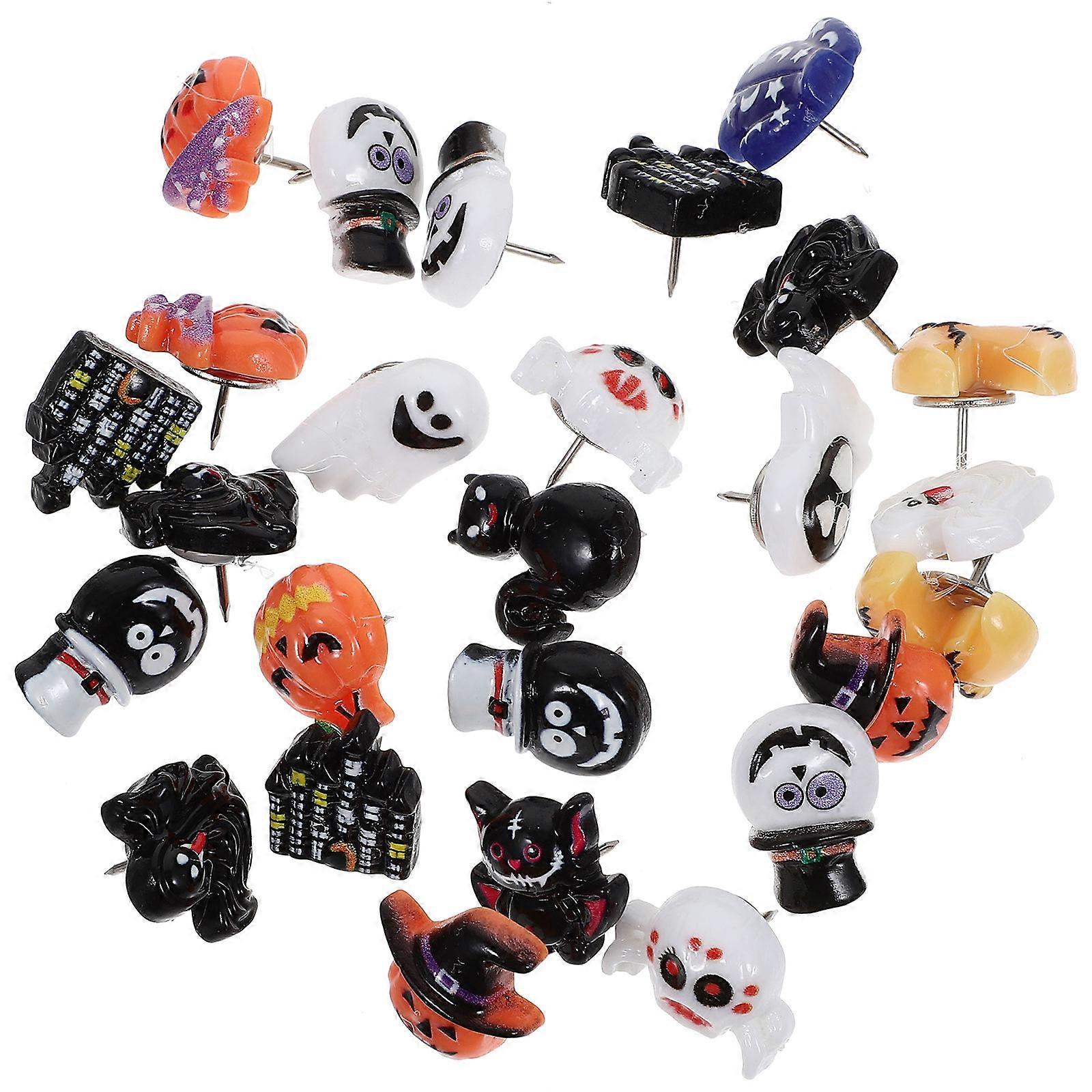 1 Box Decorative Thumbtacks Halloween Pushpins Multi-function Thumbtacks Creative Thumbtack