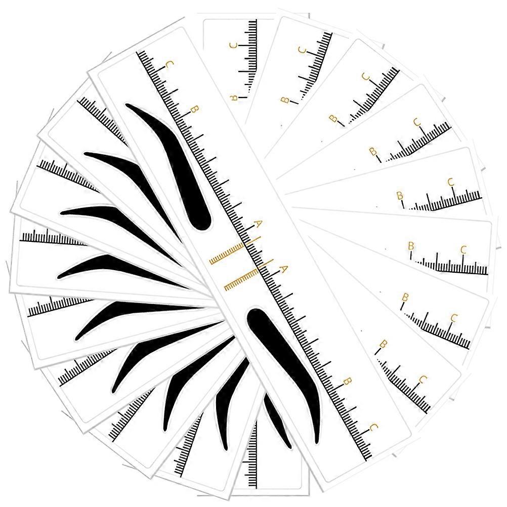 Eyebrow Positioning Ruler for Makeup Shaping Eyebrows 40Pcs Multi PVC