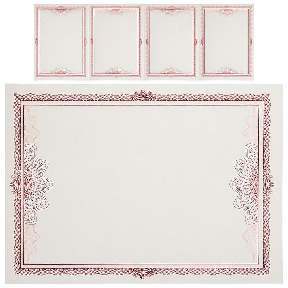 Certificate Paper for Writable Use Featuring 5 Sheets Pink