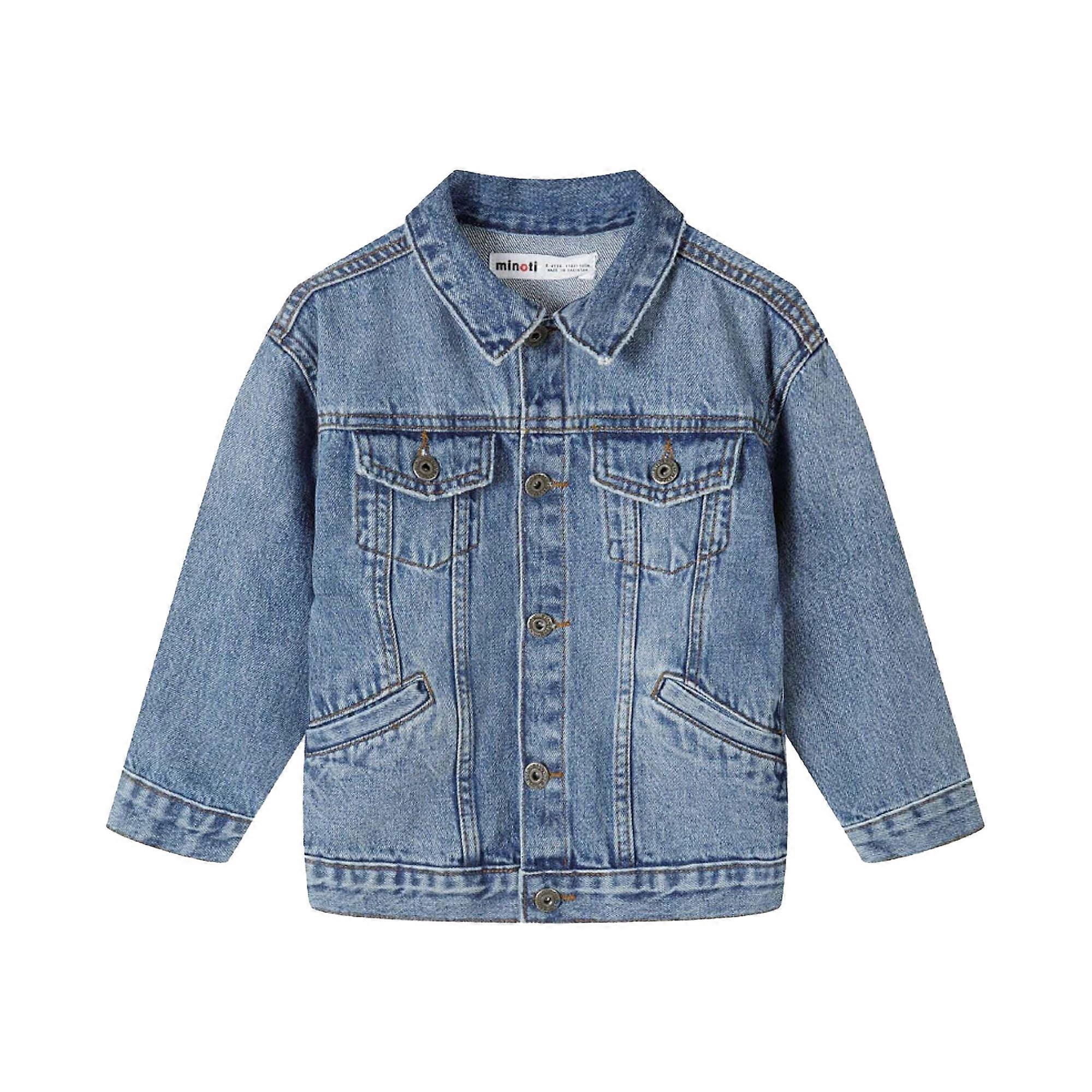 Minoti Boys Plain Button Front Denim Jacket