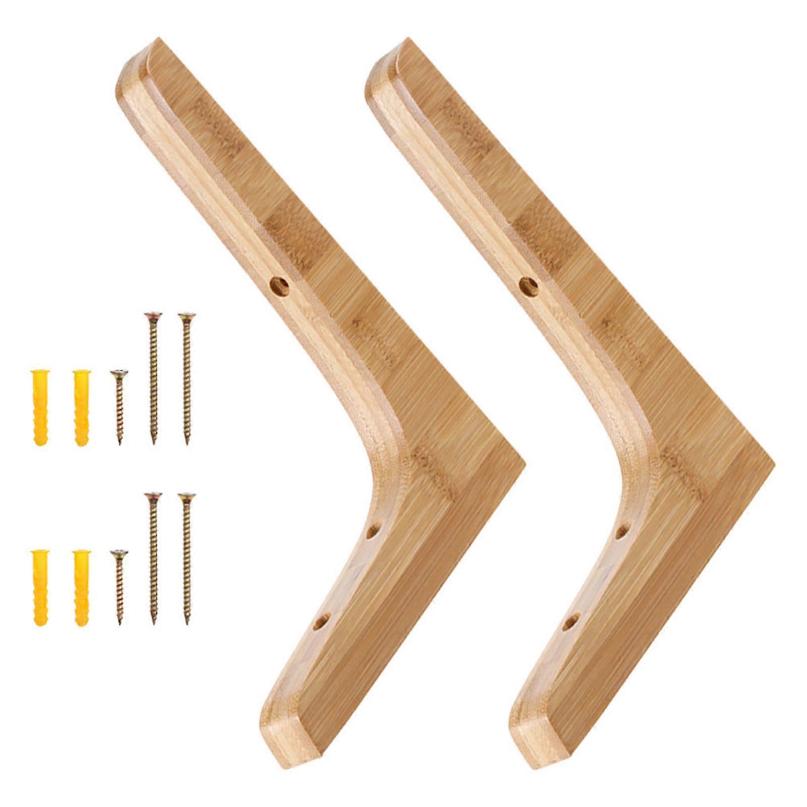 Triangle Shelf Bracket for Holding 2Pcs Solid Wooden Wall Mounted Supports