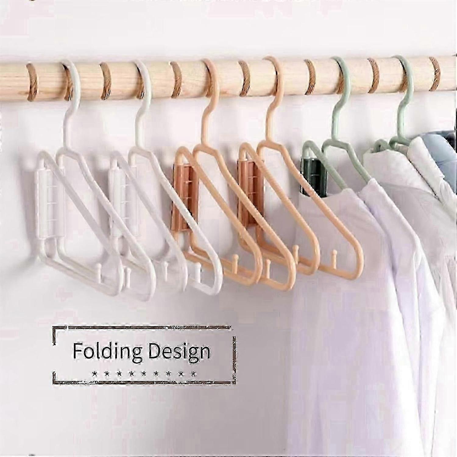 8Pcs Foldable Hangers, Plastic Foldable Hangers, ()