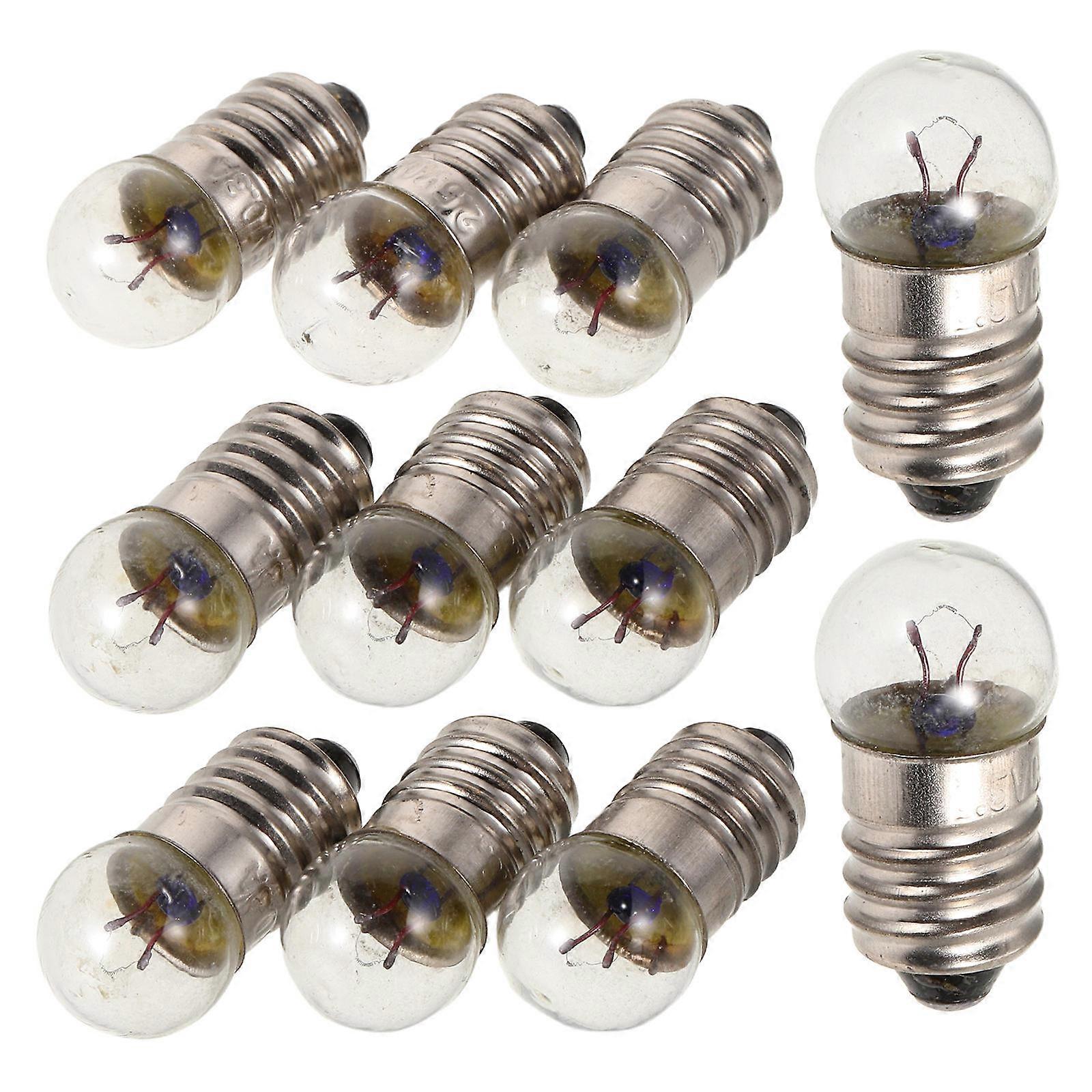Mini Screw Base Indicator Light Bulbs for Experiments 12Pcs Glass Clear
