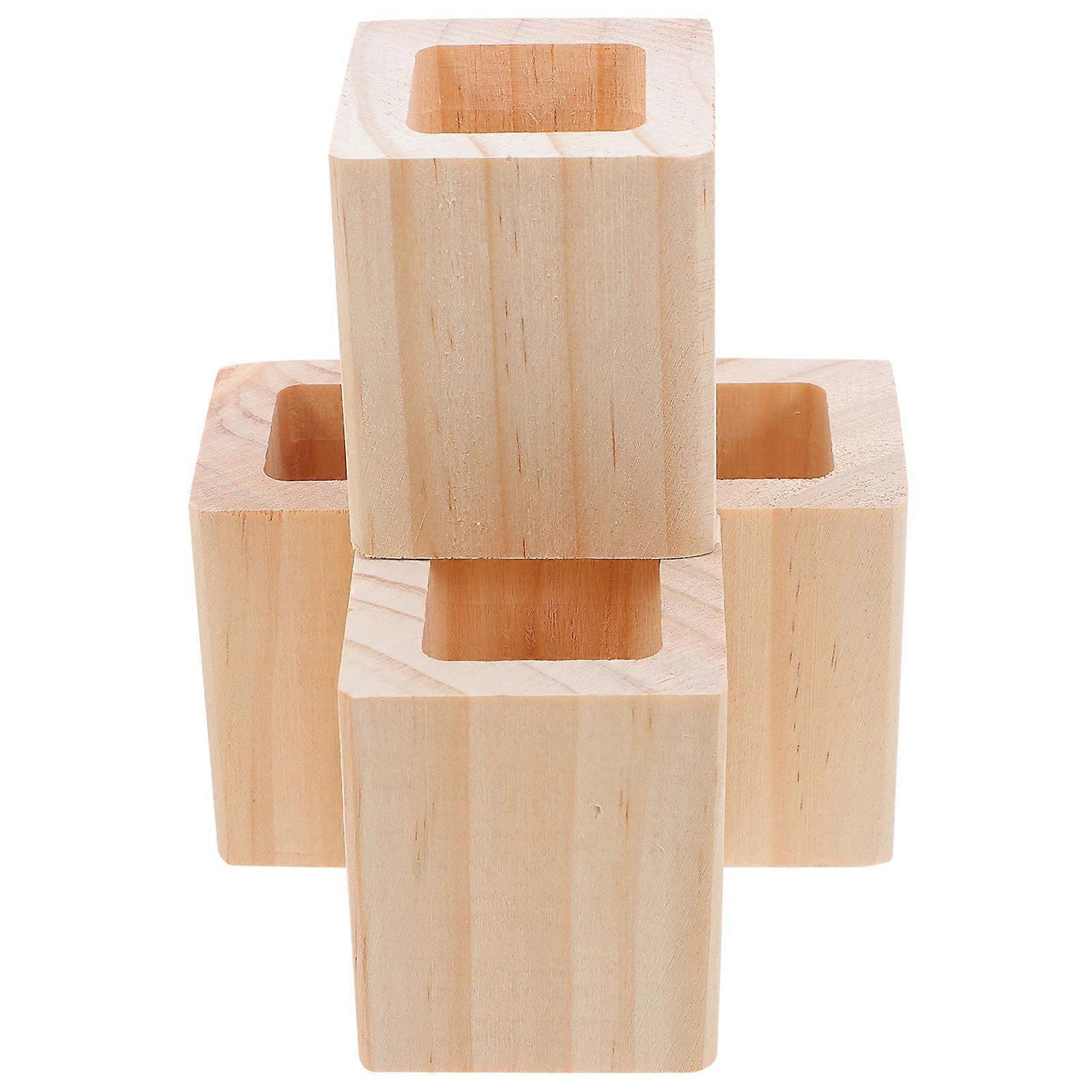 Solid Wood Furniture Risers for Sofa Lifters 4Pcs Efficient Height Increase Pads