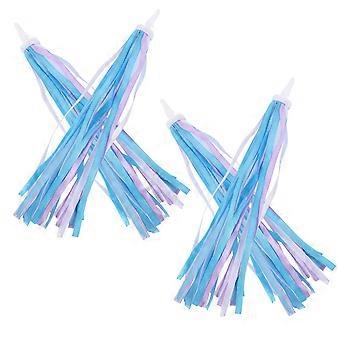 Fietsstuur slingers, decoratieve slingers voor fietsen, 2 paar, blauwe kleur