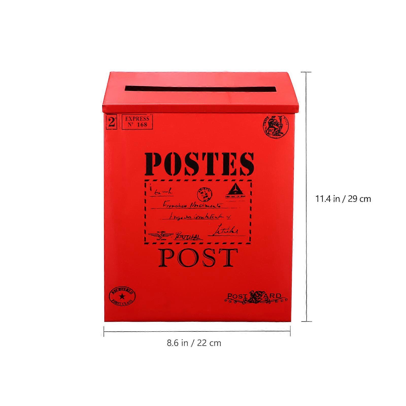 1Pcs Retro Iron Letter Box for Decor Multifunctional Durable Post Box