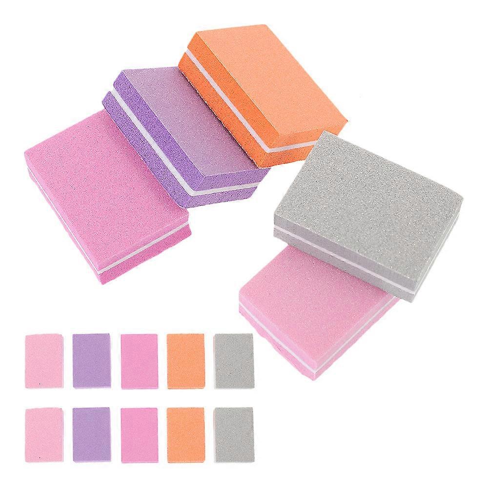 Assorted Color Nail File Buffer Block for Nail Filing and Buffing 100Pcs