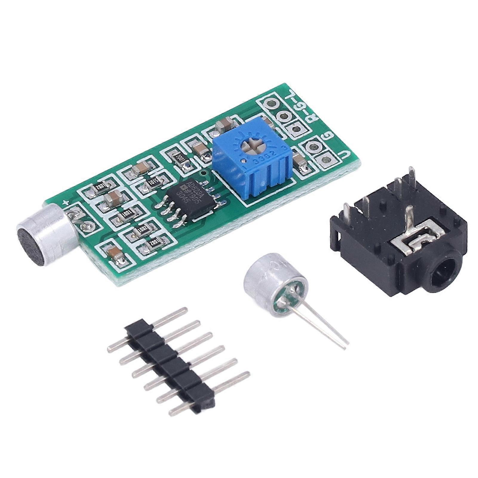 Microphone Pickup Module Dual Channel Output Adjustable Gain Amplifier Board for Detection