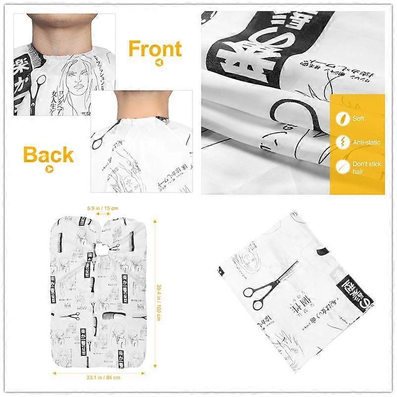 Capa de cabeleireiro Risenice para corte de cabelo, com 1 peça estampada.
