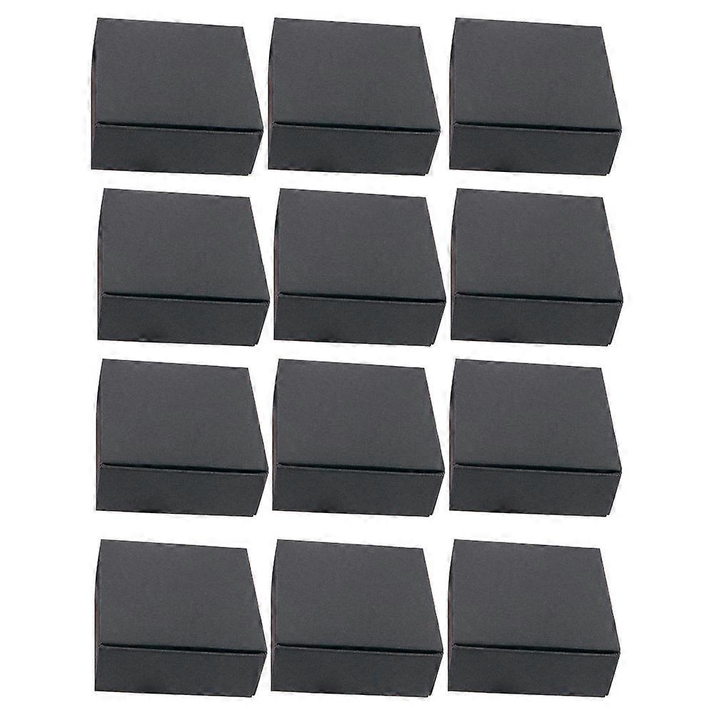 24pcs Black Convenient Packing Boxes Moving Boxes Express Storage Boxes