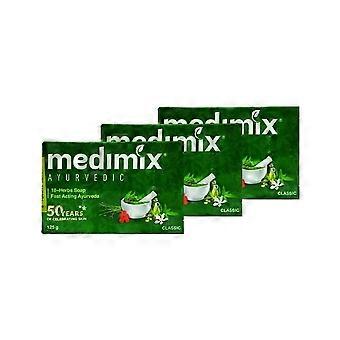 Medimix Ayurvedische Klassik-Seife mit 18 Kräutern, handgefertigt, 125 g, parabenfrei, sulfatfrei