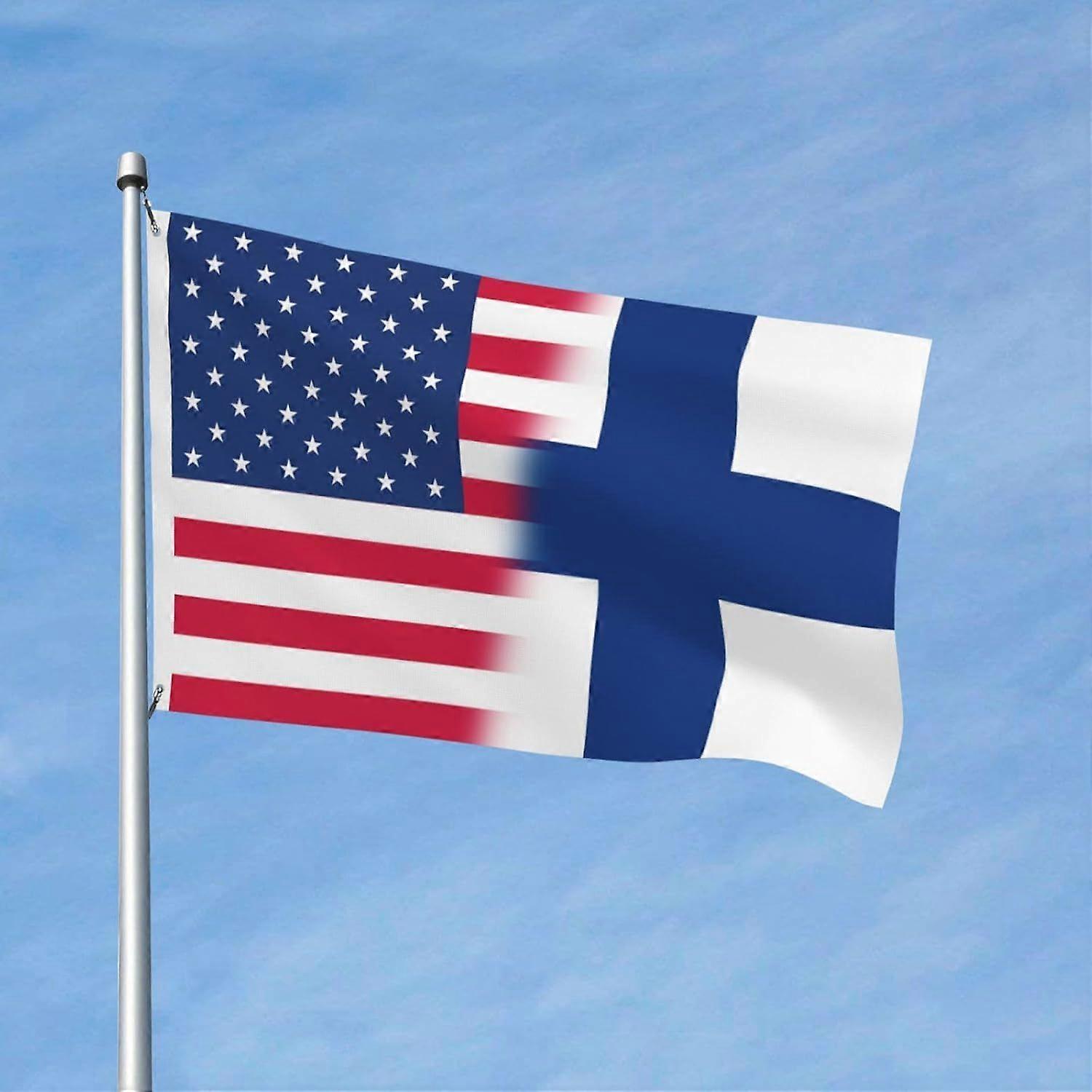 Drapeau de la Finlande et drapeau américain YF0464