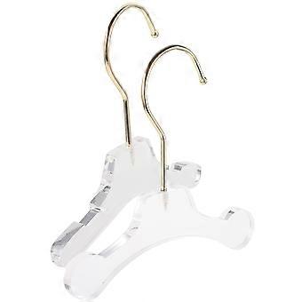 Acrylic Pet Clothes Rack Dog Clothes Hangers for Organizing 4Pcs Transparent