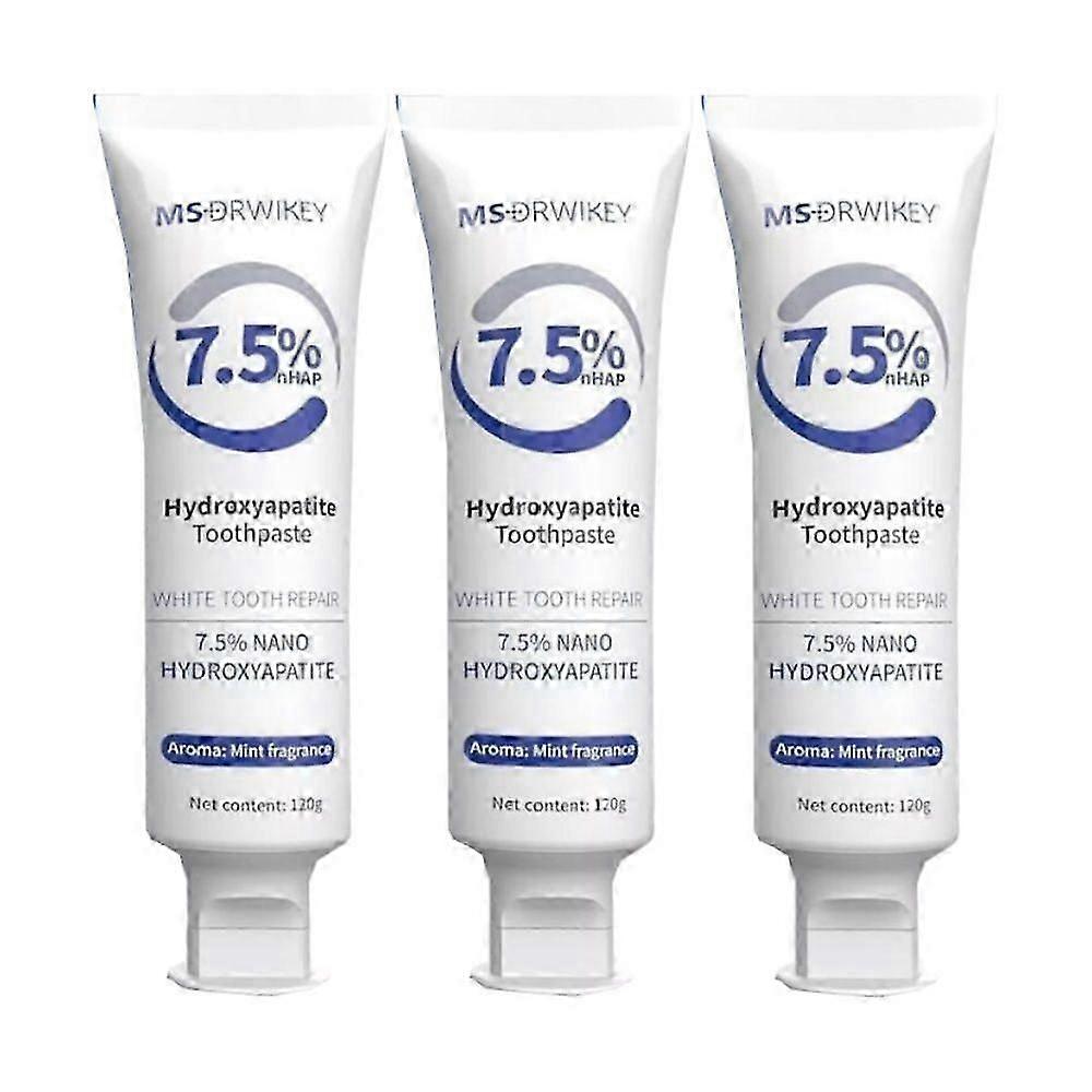 1/2/3x Msdrwikey 7.5% Hydroxyapatite Toothpaste For Enamel 3pcs