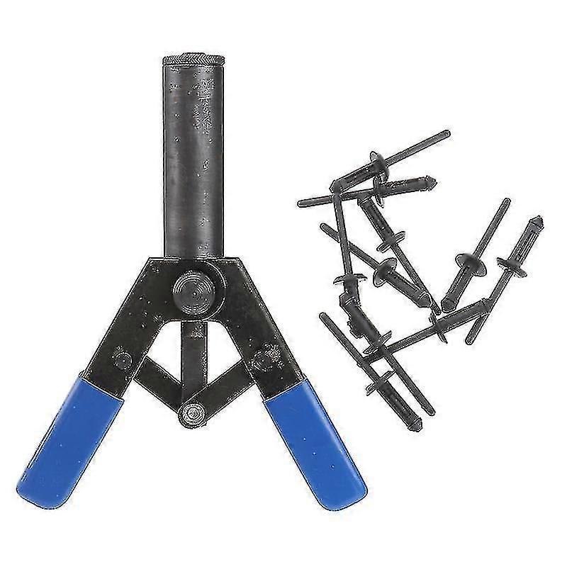 1 set 1pc core-pulling riveter machine puller hand tool e 40pcs ergonomic design poly rivetto (nero)