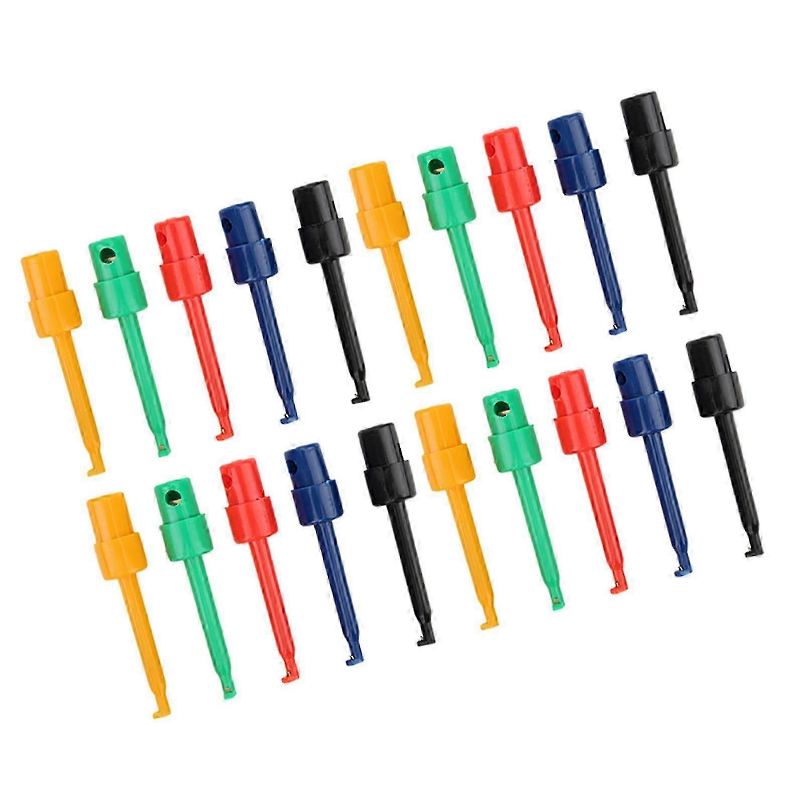 Large Test Hook Clip Grabber Test Probe for Electronic Testing - 20Pcs