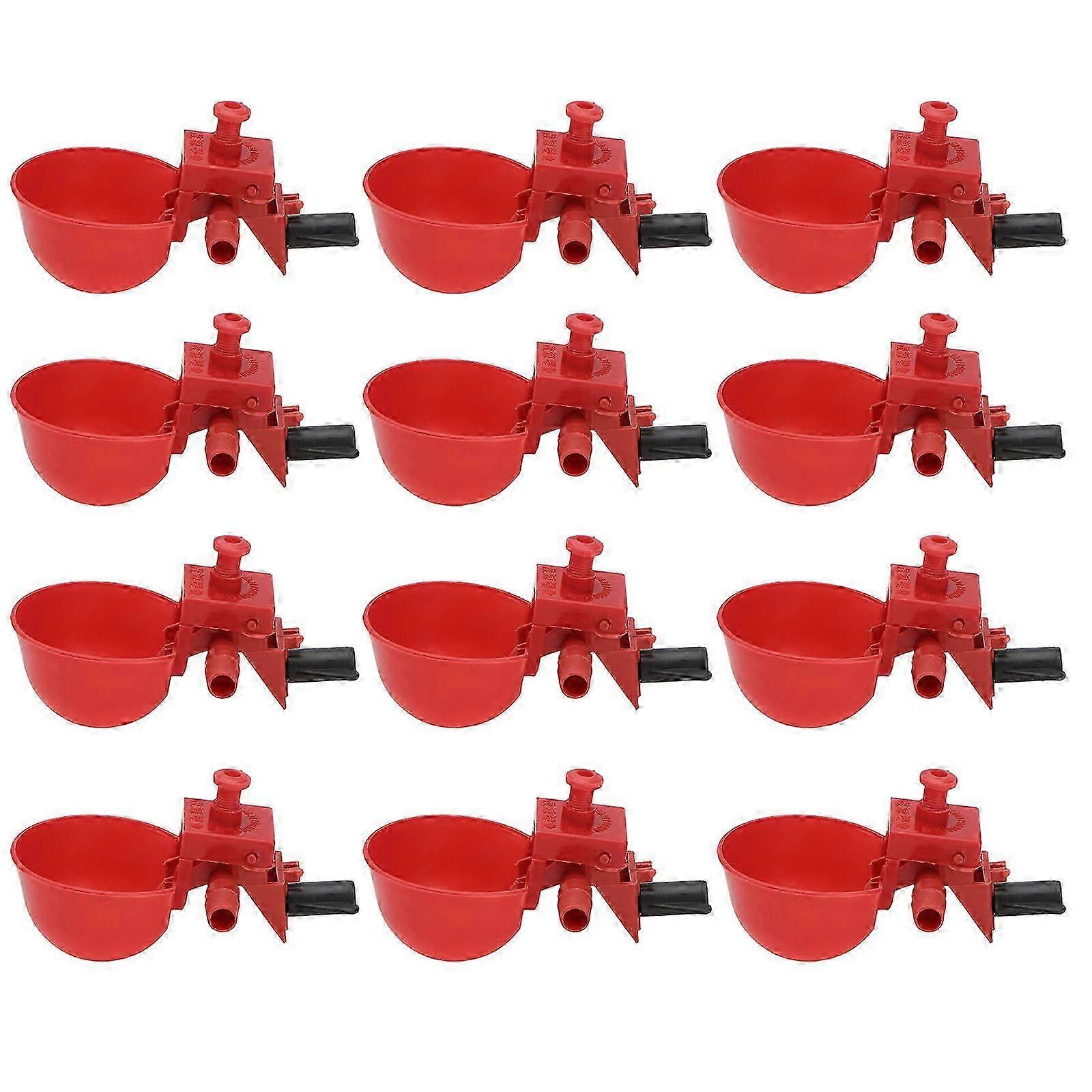 Automatic Chicken Drinker Adjustable Drinking Bowl 12Pcs Practical Poultry Waterer