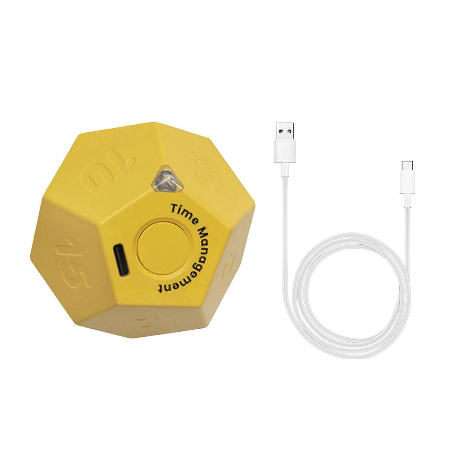 Portable Time Cube Timer, 12 Settings 1/3/5/10/15/20/25/30/45/60/90 Min