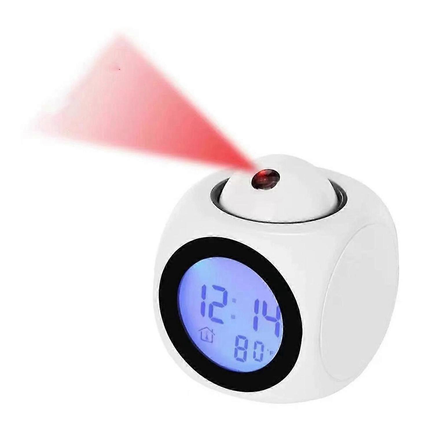 Projection Alarm Clock Ceiling Display Snooze Desk Table Clock Voice Multifunction Digital Projectio