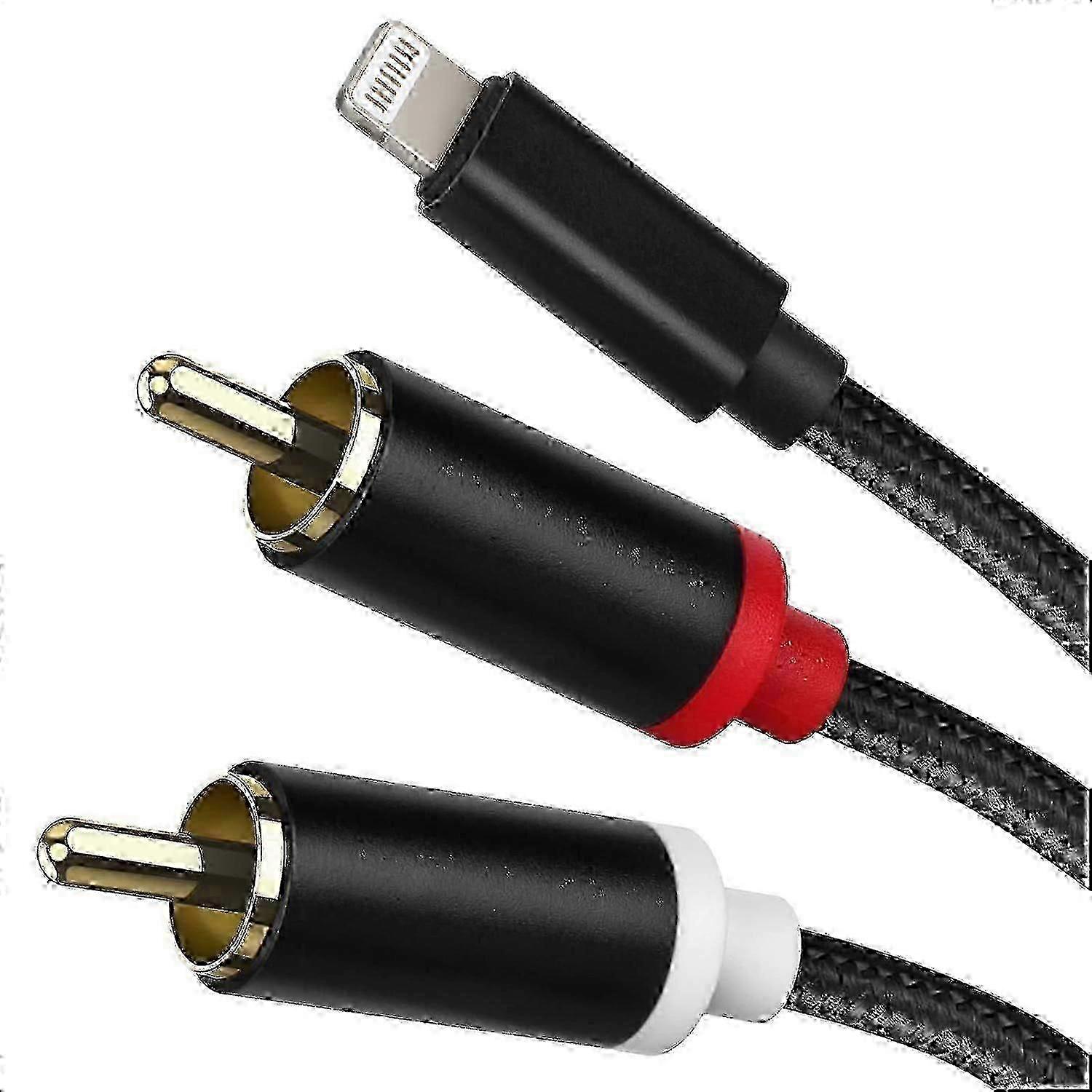 Lightning To RCA Audio Aux Stereo Splitter Adapter KIT