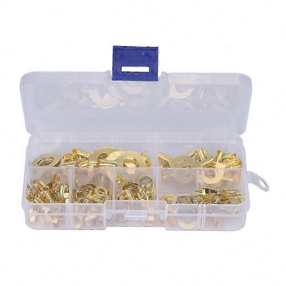Circular Copper Splice Wire Connector Terminals, 150 Pcs Assortment Kit