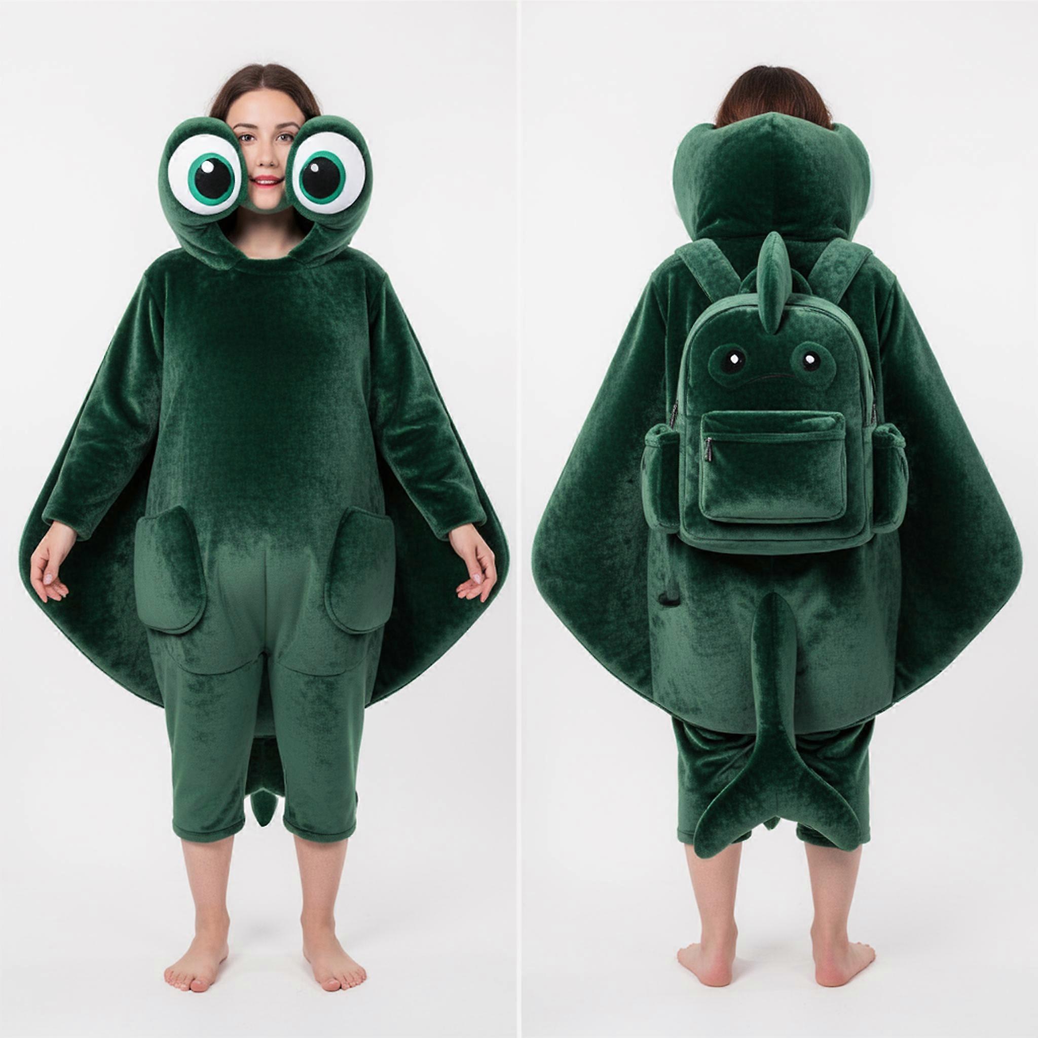 MASTICOT Forest Green Cartoon Manta Ray Mascot