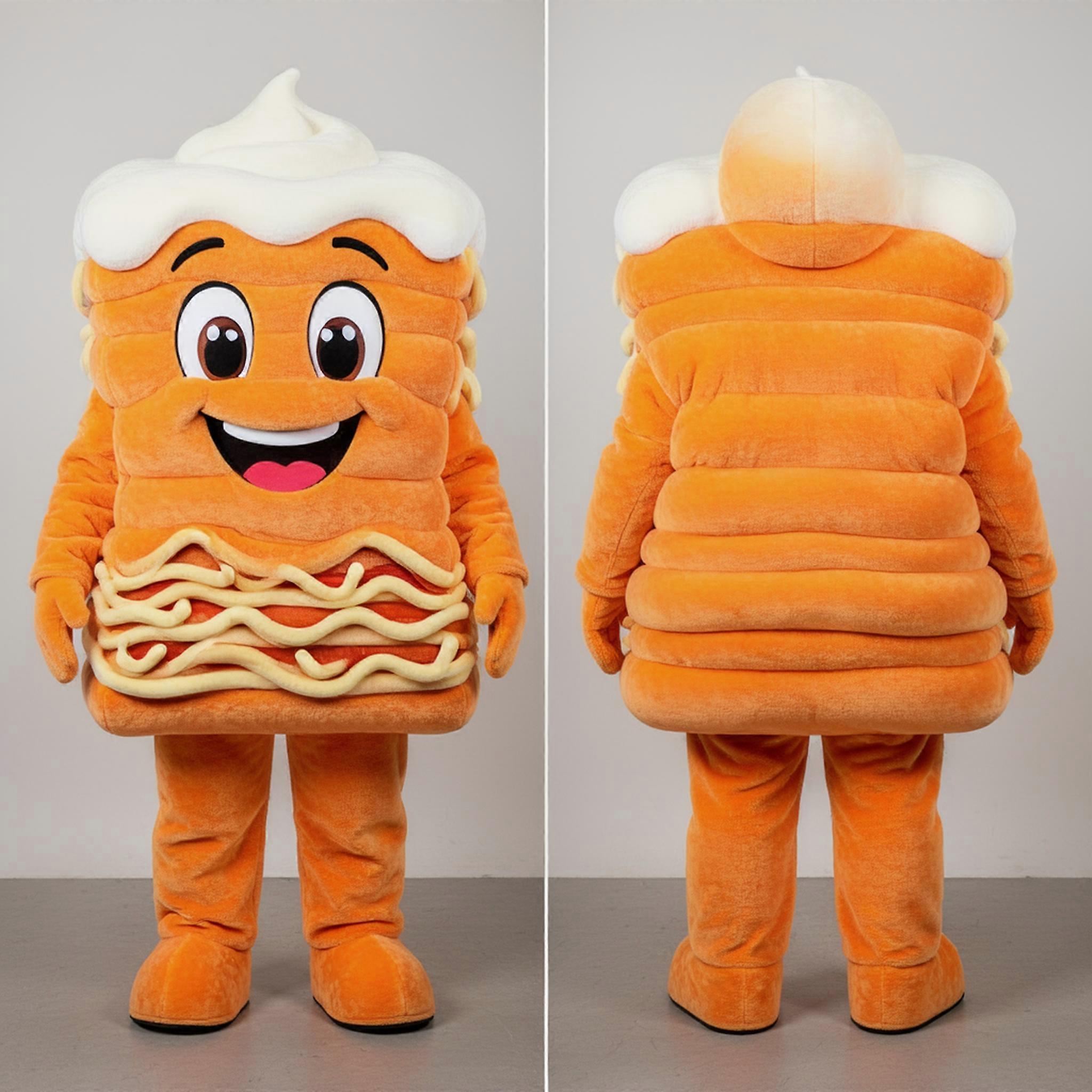 MASTICOT Rust Orange Layered Lasagna Mascot