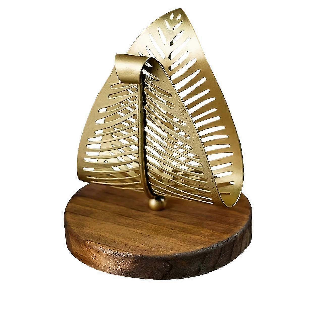 Antique Leaf Metal Napkin Holder