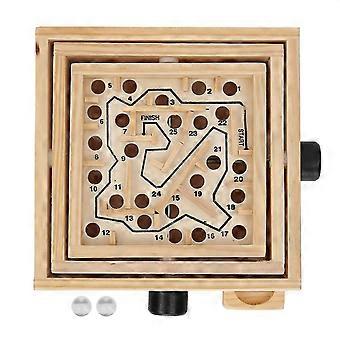 Holzlabyrinth Puzzle Spielzeug Gleichgewichte Brett Tisch Labyrinth Spiel Demenz für ältere Menschen vorbeugen