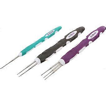 Dreadlock Crochet Hooks Hair Interlocking Tool 3Pcs Set with Soft Handles