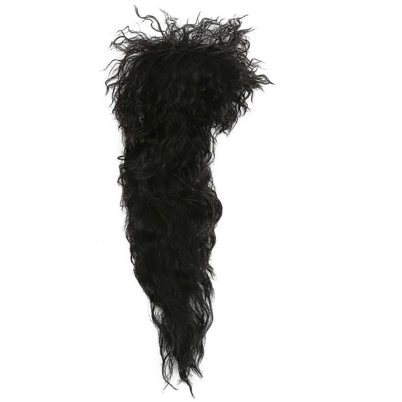 Retro 80S Curly Black Wig Compatible with Cosplay Usage