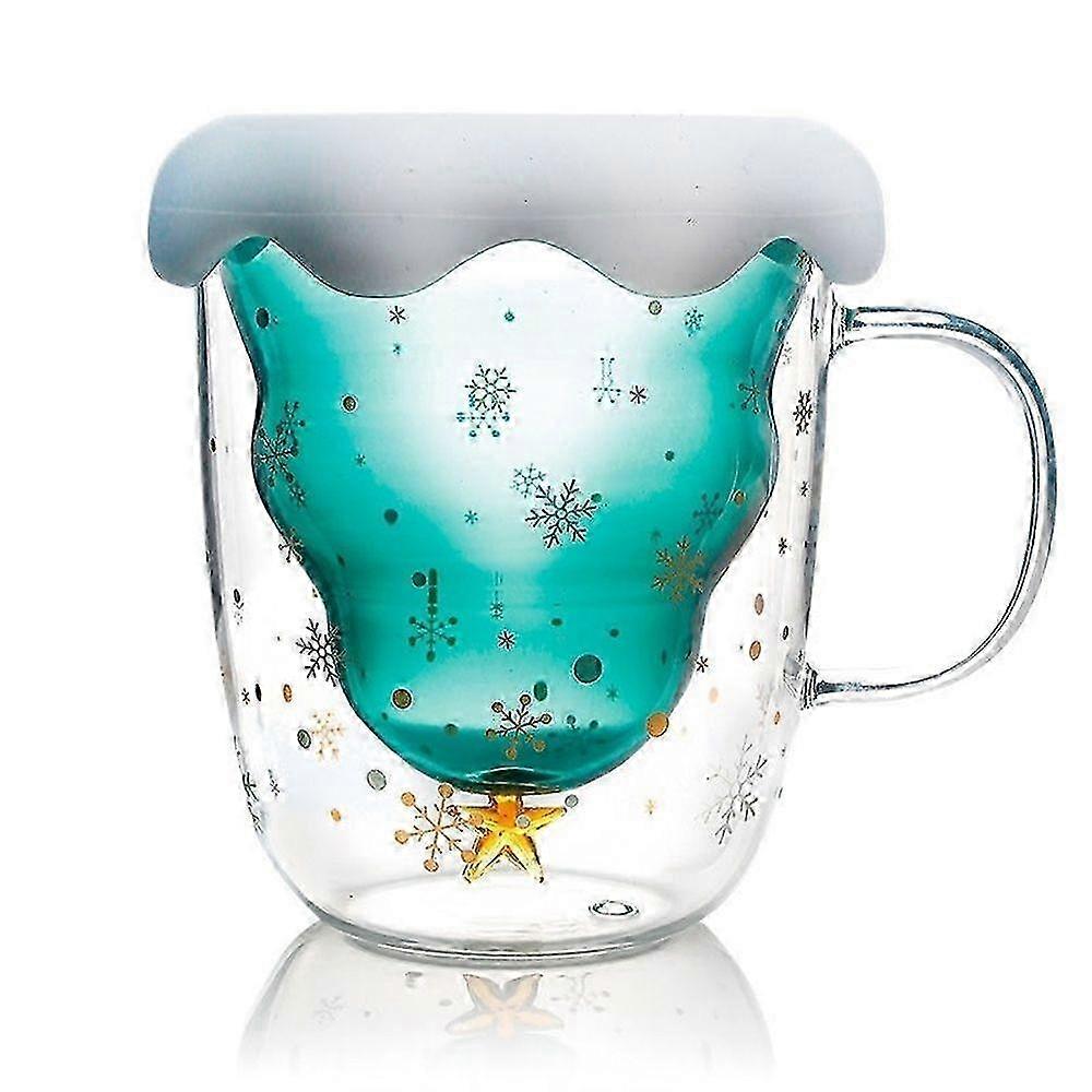 Christmas Tree Double Wall Glass