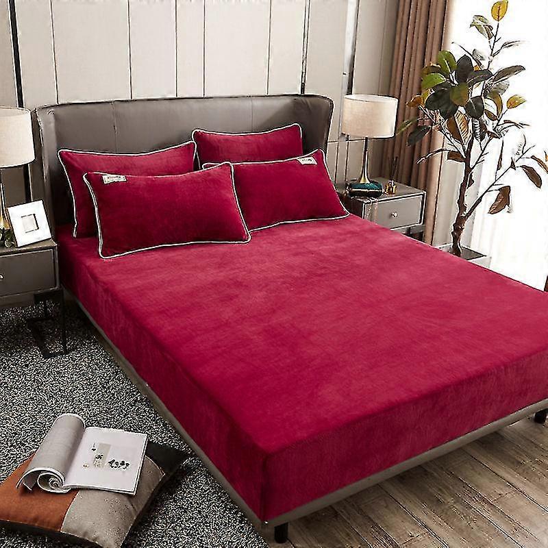 Thickened Velvet Fitted Sheet Set