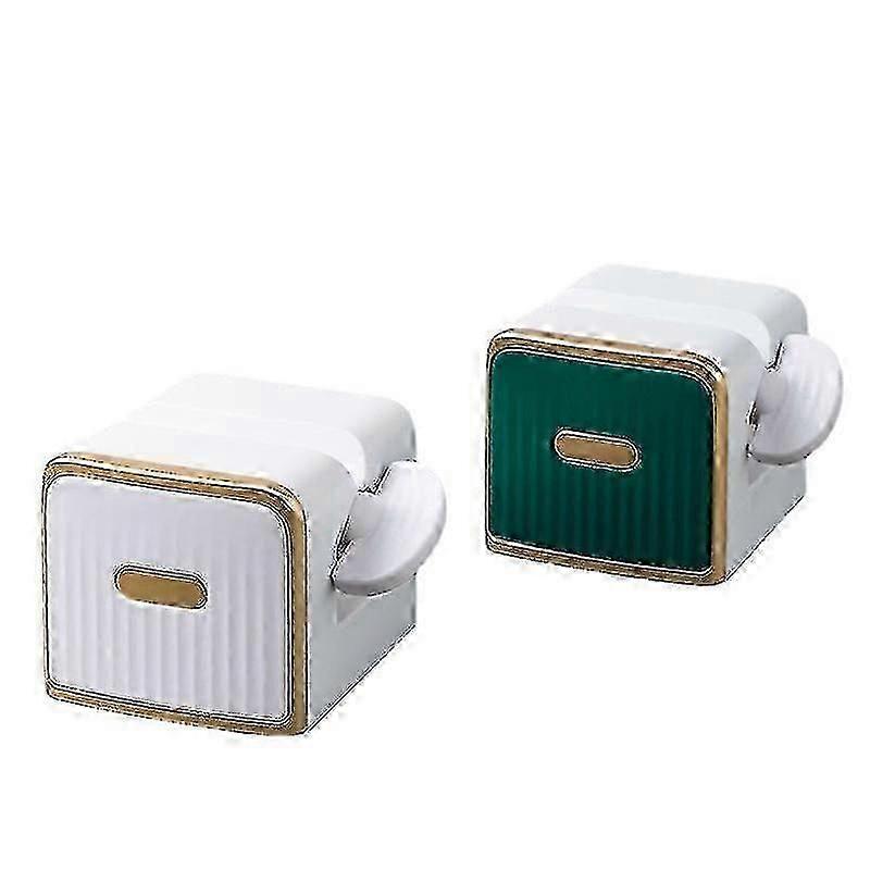 Green White 2 Piece Toothpaste Squeezer for Bathroom Kitchen Gadgets  A-G
