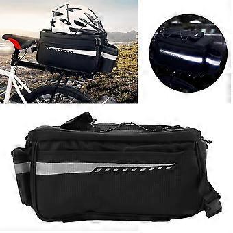 Bicycle Rear Rack Bag PU Leather for Mountain and Road Bikes Outdoor Riding Storage