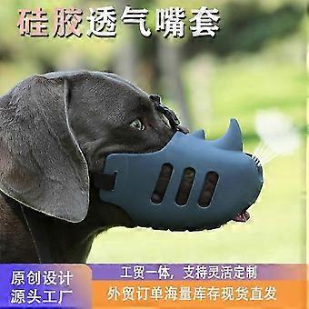 Dog Muzzle,Soft Duck Silicone Mouth Cover with Adjustable Strap for Small Medium Dogs,Best to Prevent Barking Biting and Chewing S orange_cjz