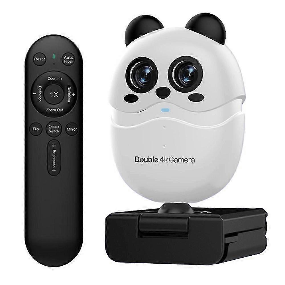 4K Dual Lens Webcam Remote Focus