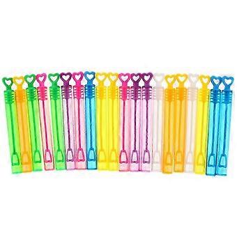 Set of 20 empty bubble bottles, bubble wands, and bubble sticks (random color).