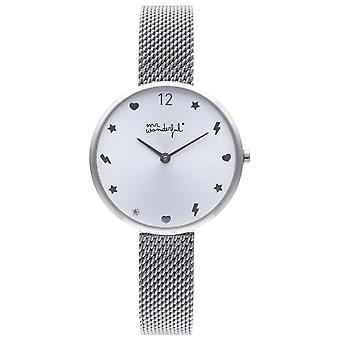 Mr wonderful happy o'clock watch for Women Analog Quartz with stainless steel bracelet WR80100
