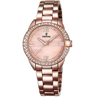 Festina Mademoiselle Quartz Analog Women's Watch with Stainless Steel Bracelet Gold Plated F16920/2