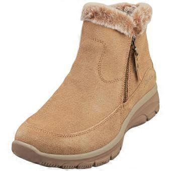 Skechers Easy Going Cool Zip Womens Casual Boots in Tan